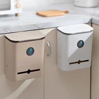 wall hanging trash can with garbage bagtissue storage box kitchen cabinet door hanging garbage waste bins for bathroom office