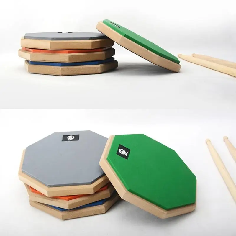 Фото U1JC Silent Drum Practic Pad 8 дюймов Двусторонняя барабанная площадка для ламб для тихих тренировок на манерах и на ваших №4