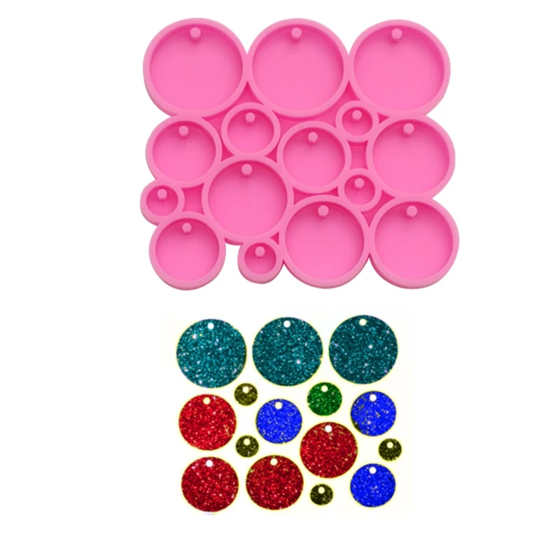 

2022 New Round Circle Earrings Mold DIY Epoxy Silicone Molds Earring Jewelry Resin Silicone Casting Mold Earring Keychain