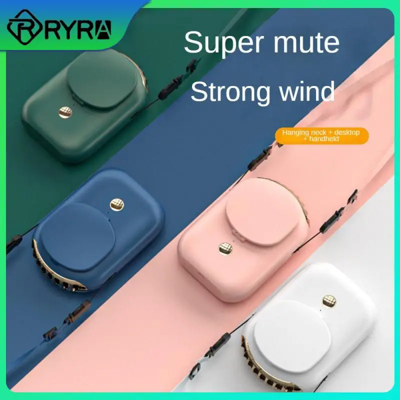 

Turbine Fan Blades Air Cooler Portable Hanging Neck Fan Mute Noise Reduction Portable Small Fan Usb Charging Long Endurance