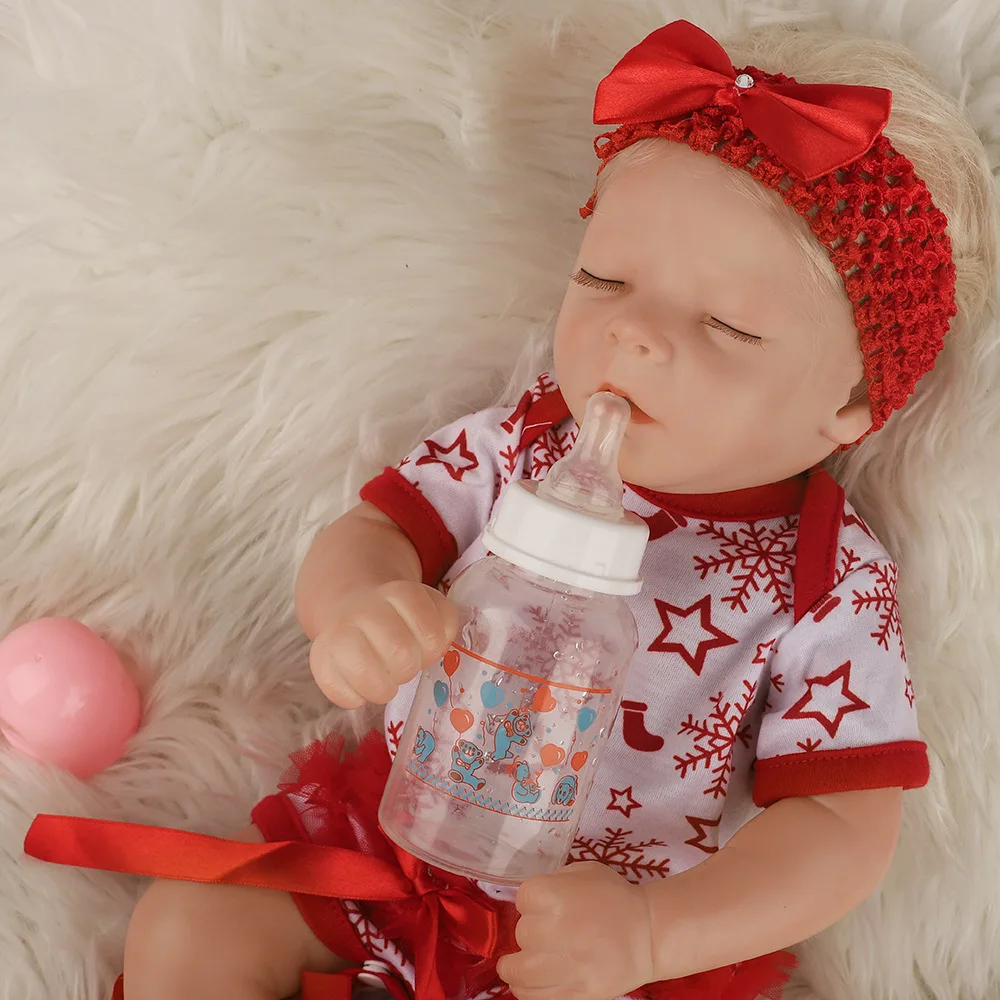 

Lifelike Silicone Vinyl Girl Doll Baby Reborn 20 Inch 50 CM Realistic Sleeping Babies Dolls With Lovely Clothes KidsPlaymate