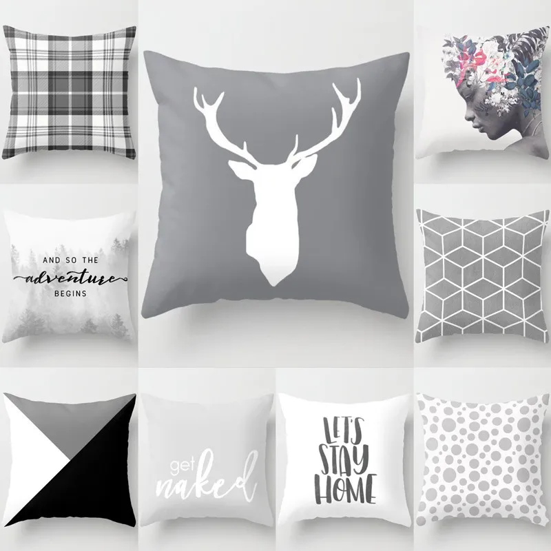 Наволочка в скандинавском стиле современная простая декоративная подушка с