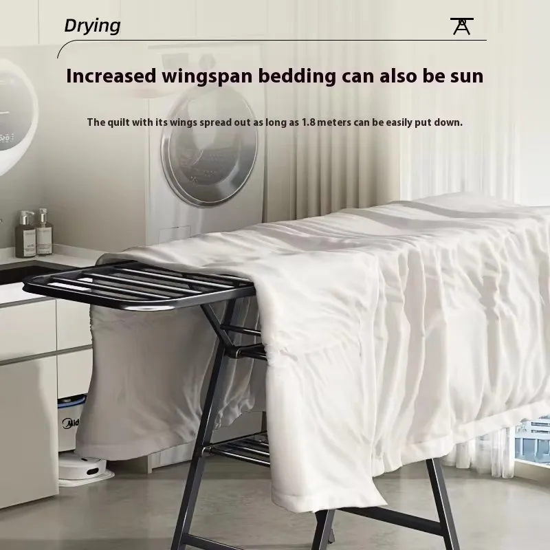 Складная напольная сушилка многоуровневый стеллаж для сушки одежды спальни