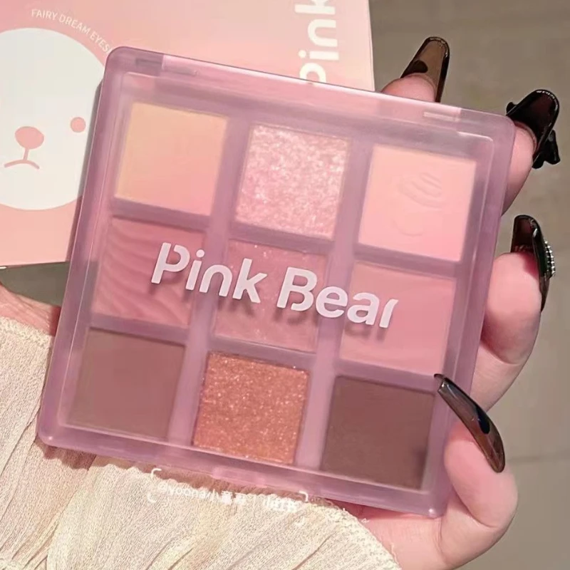 

Тени для век Pinkbear Щука медведь девять цветов диск жемчуг ограниченная девушка мечта 02 чистый Desire земли тон Щука медведь