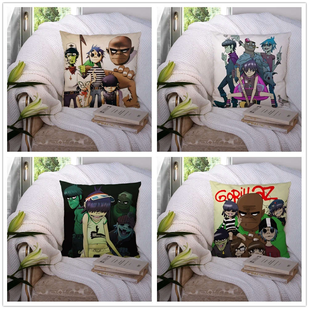

Чехол для подушки Gorillaz на заказ, чехол для подушки, домашний декор, чехол для спинки сиденья автомобиля, дивана, подушки 220119-11