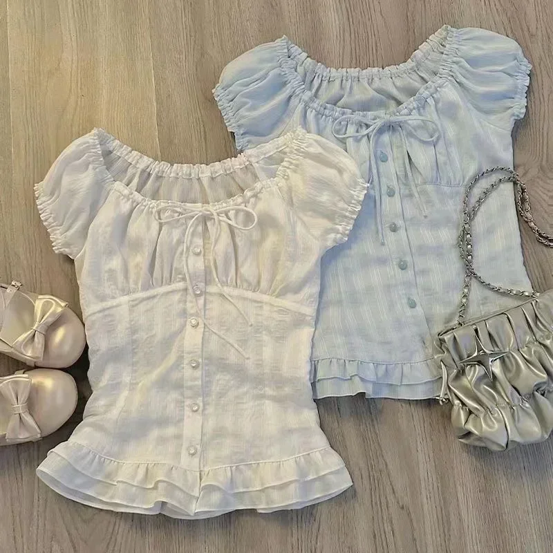 Блузка женская с квадратным вырезом