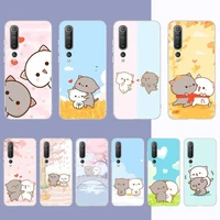 peach mochi cat cartoon phone case for samsung s21 a10 for redmi note 7 9 for huawei p30pro honor 8x 10i cover