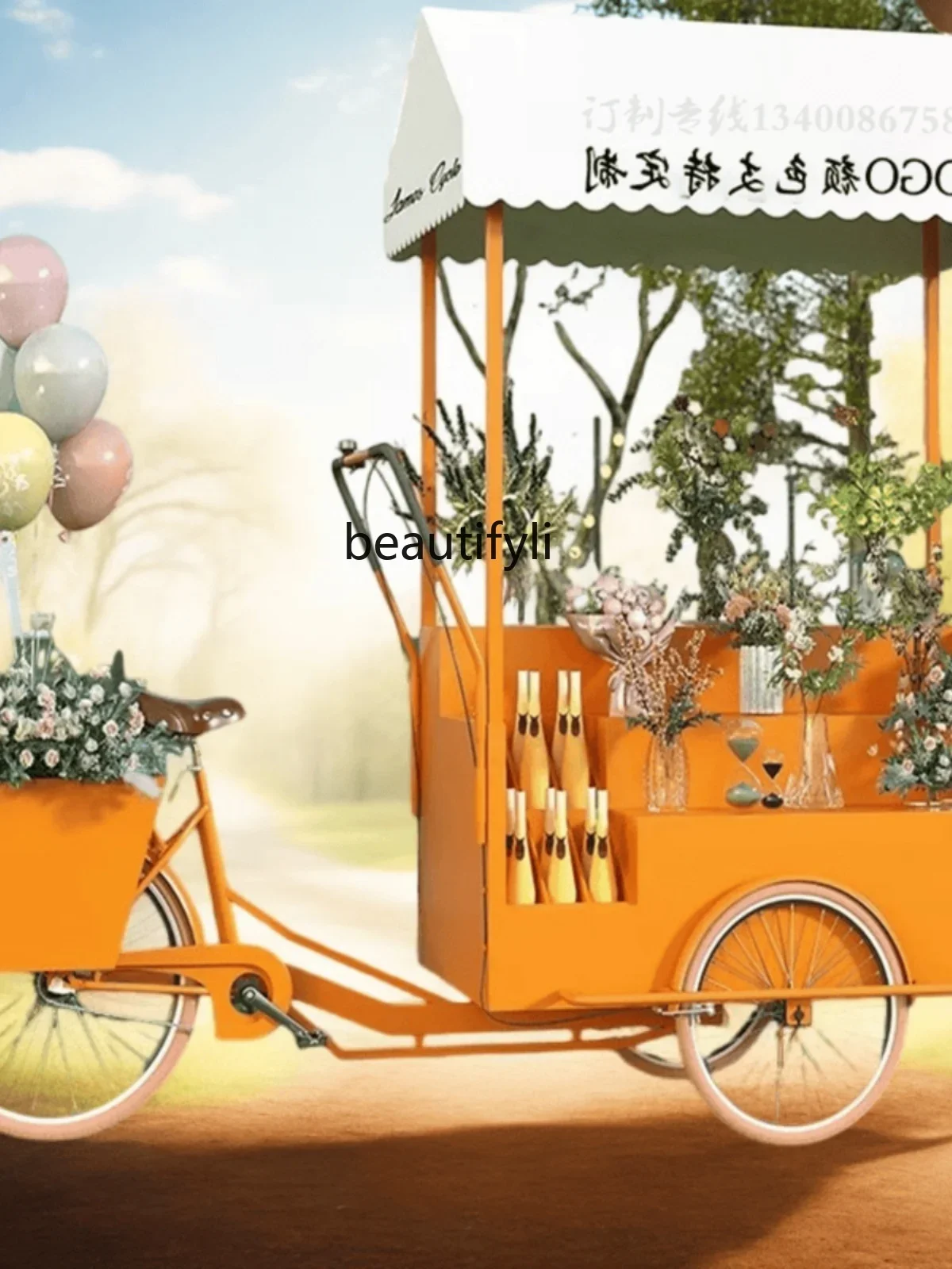 Уличная мобильная тележка для киоска продвижение магазина витрина ночной рынок