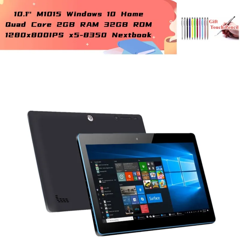 10.1'' Windows 10 Nextbook M1015 Quad Core 2GB RAM DDR 32GB ROM 1280*800 IPS Intel Atom Z3735F Tablets PC With HDMI-Compatible