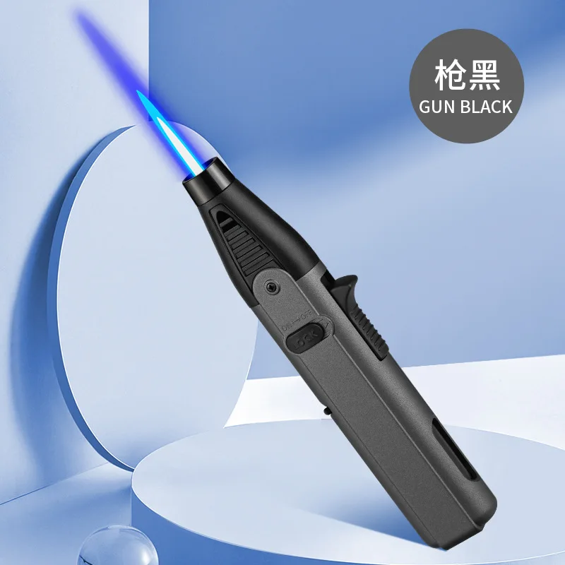 

Pen Spray Gun Windproof Lighter High Temperature Blue Flame Cigar Moxibustion Direct Punching Welding Gun