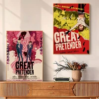 great pretender anime posters for living room bar decoration vintage decorative painting