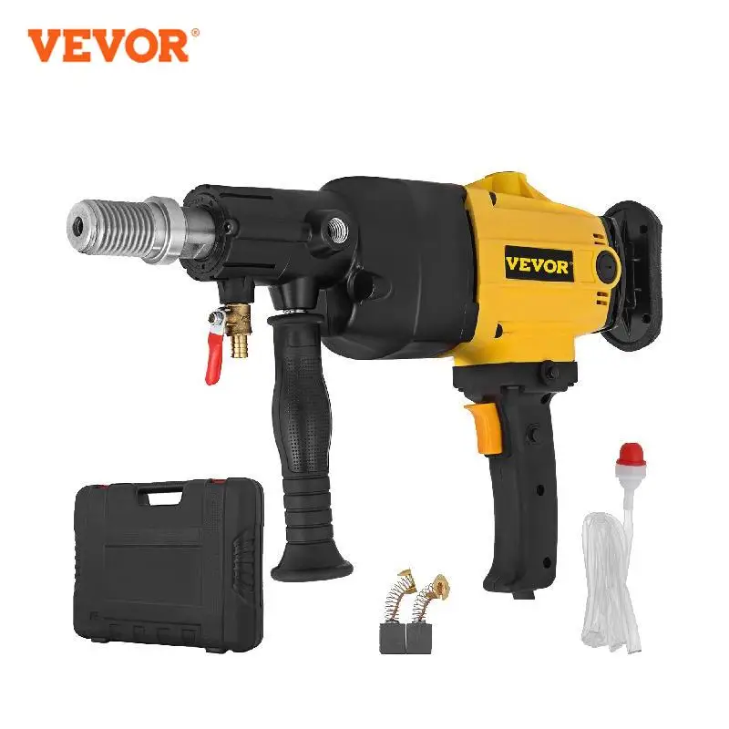 Ручная установка для сверления мокрого и сухого бетона VEVOR с переменной скоростью для кирпича, камня, керамики, диапазон 160 мм, 2180 Вт, сверлильный станок с алмазным сердечником