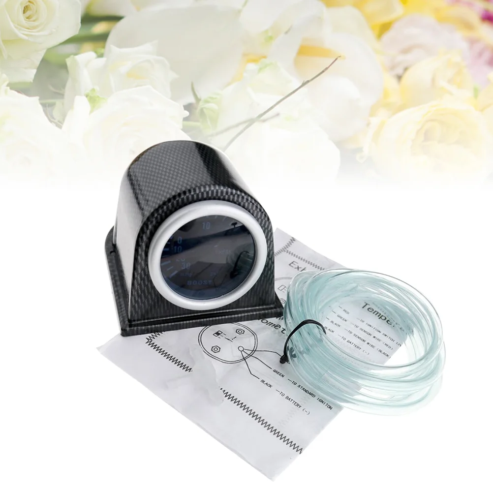 

1 Set of 2 Inches 55MM Boost Gauge White Light Auto Car IN-HG PSI Meter with Instrument Stand