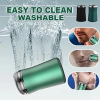 mini electric shaver pocket size waterproof razor washable portable 2 head shaving beard trimmer rechargeable men shaver machine