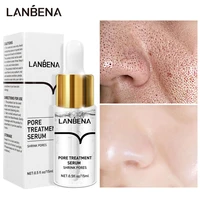 lanbena pore shrinking serum reduces coarse aging anti aging moisturizing oil control nourishing whitening facial skin care 15ml