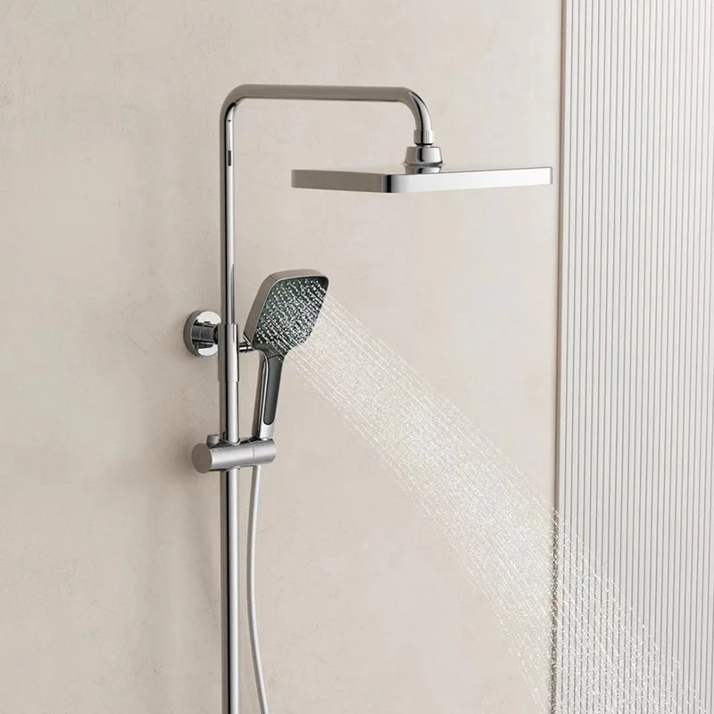 Матовое золото/розовое золото душевой набор для ванной комнаты настенное