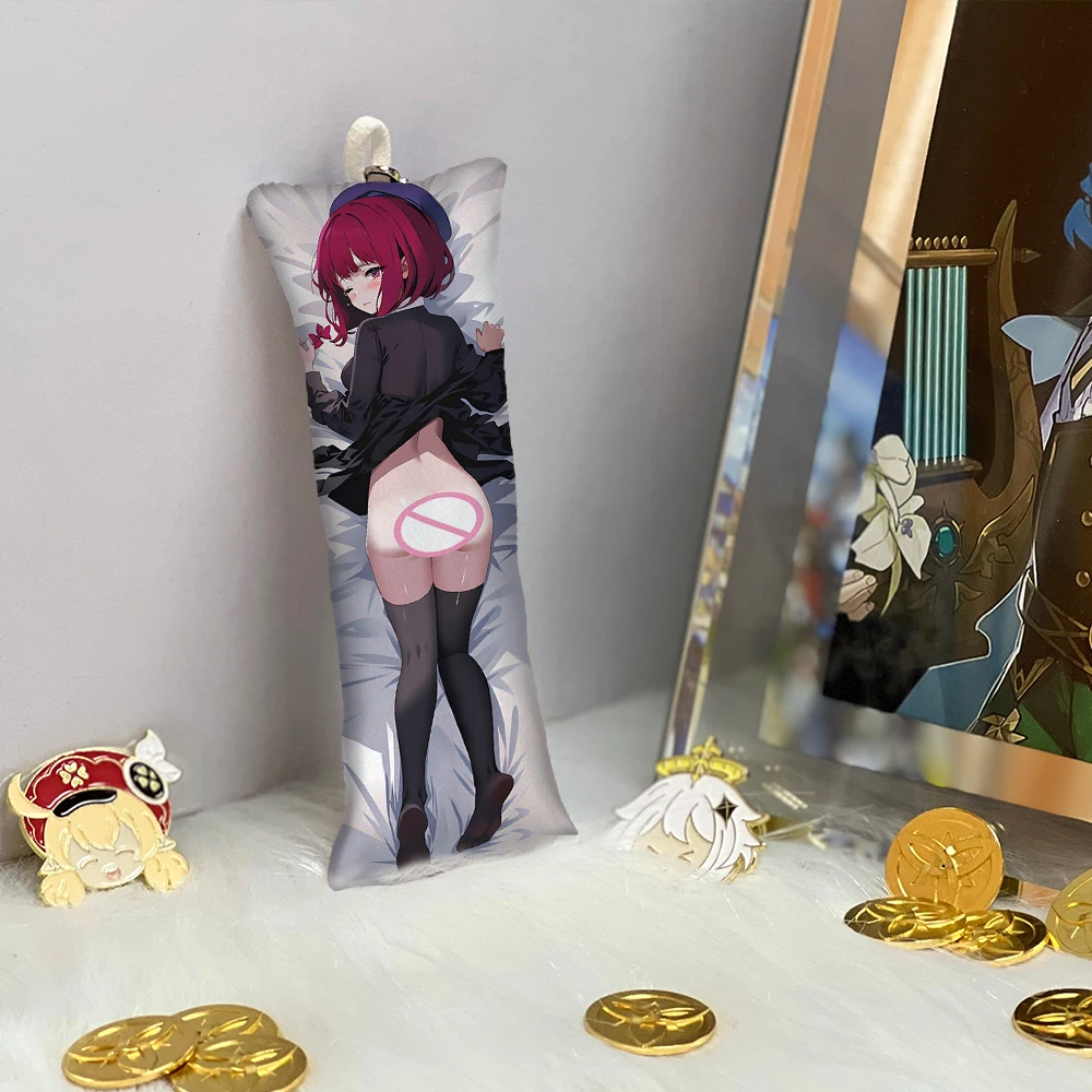 

Oshi No Ko Arima Kana Keychain Key Ring Pendant Cute Small Body Pillow Mini Dakimakura Bag Phone Keyring Pendant 2 Side