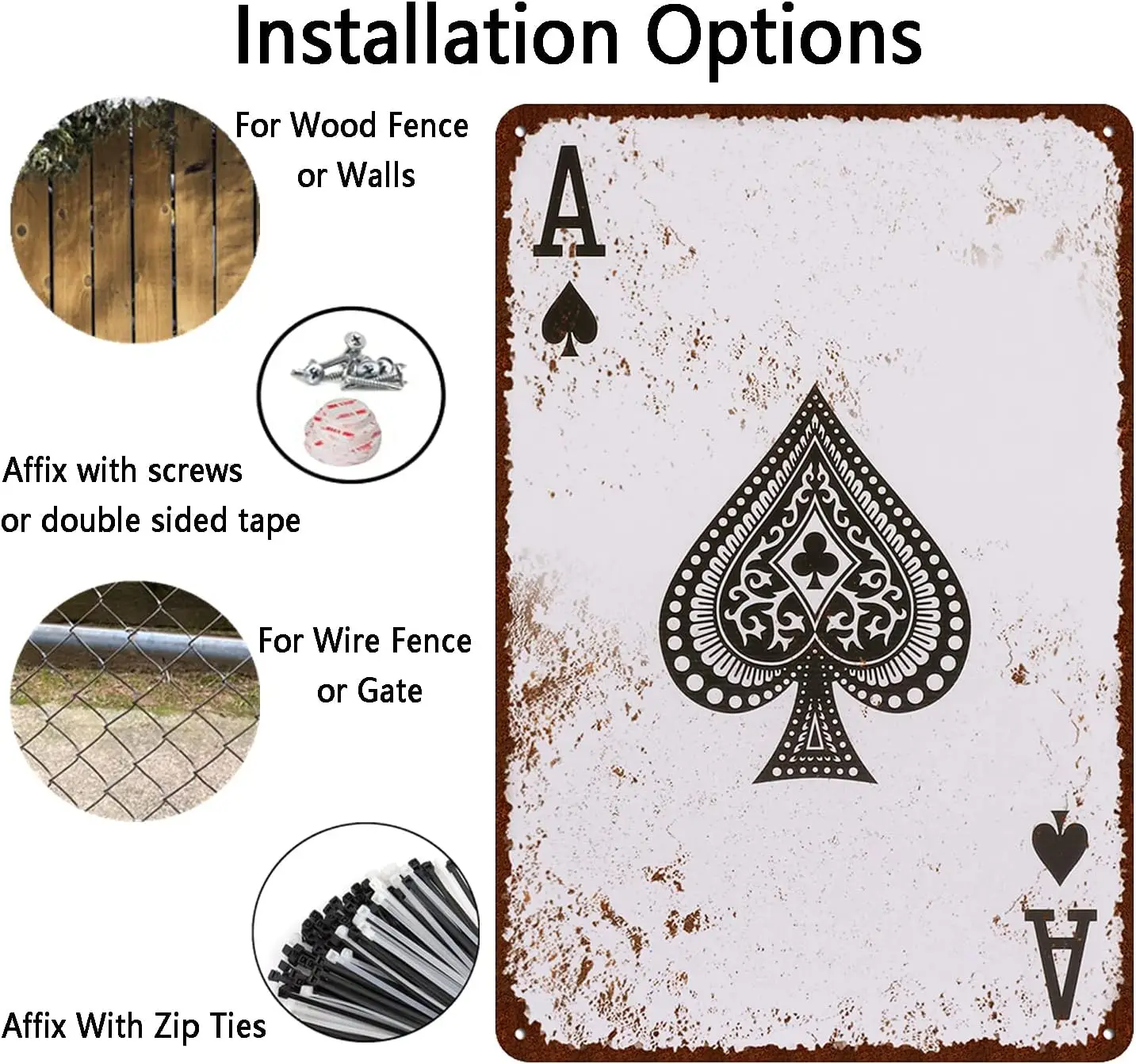 Винтажная жестяная вывеска для покера металлическая Семь дианданда алюминиевые