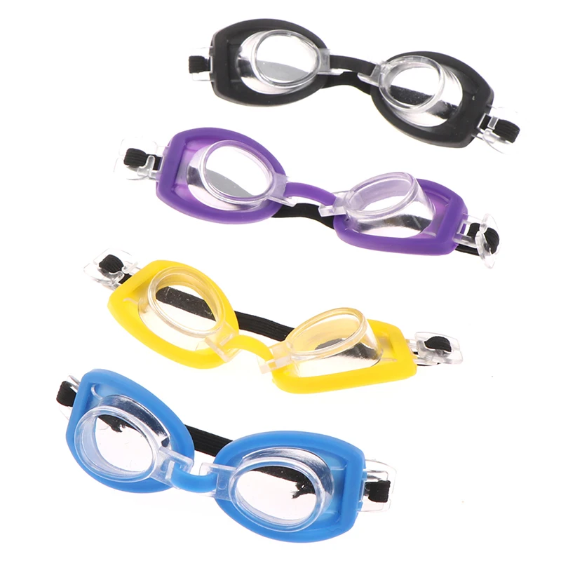 

1/6 очки для плавания для кукол, аксессуары для игрушек, очки с цветной оправой, миниатюрные очки для дайвинга, очки для купания
