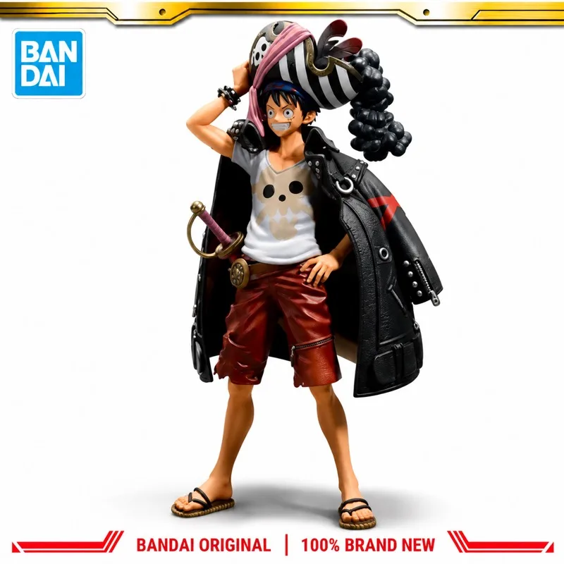 Фото В наличии оригинальная фигурка Bandai Banpresto One Piece Monkey D Luffy, новая в коробке, модель персонажа из аниме, игрушка. №4