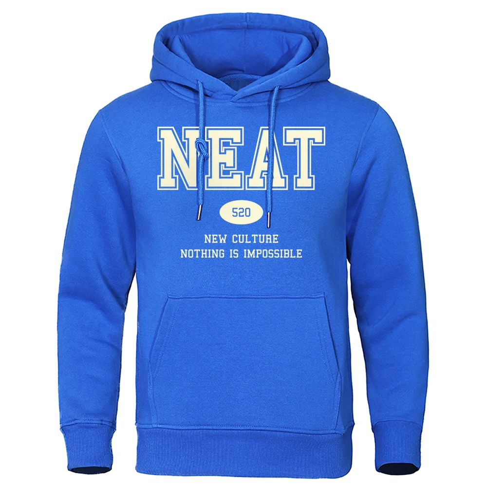 

Neat 520 New Culture Hip Hop Letter Hoodies man Oversized Hoody Personality Street Clothes Couple Pullovers man Clothes