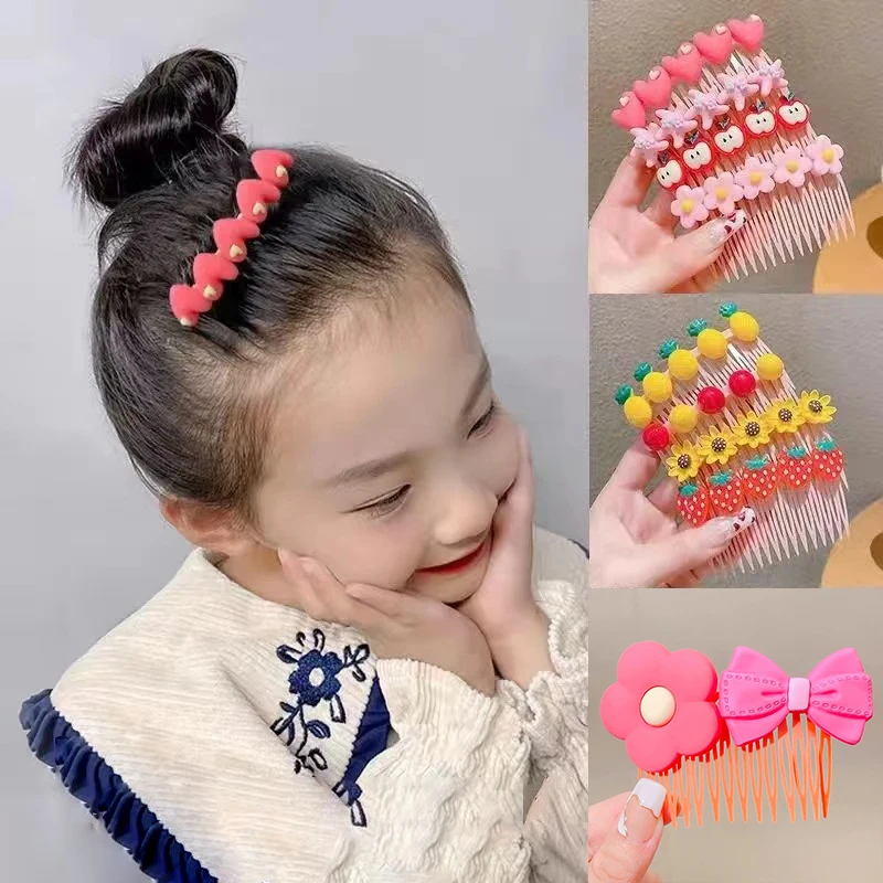 

Baby Hair Combs Headdress for Children Girls Bangs Comb Hair Clips Pin Cute Cartoon Strawberry Hairpin Baby Kids Hair Accessorie