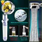 Новая ручная массажная насадка для душа высокого давления, водосберегающая насадка для душа с распылителем, вращающаяся на 360 головка для Дождевого душа с фильтром и вентилятором