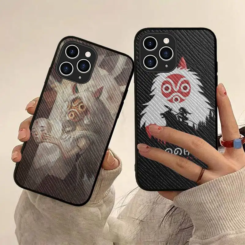 

MaiYaCa Princess Mononoke Phone Case Hard Leather Case for iPhone 11 12 13 Mini Pro Max 8 7 Plus SE 2020 X XR XS Coque