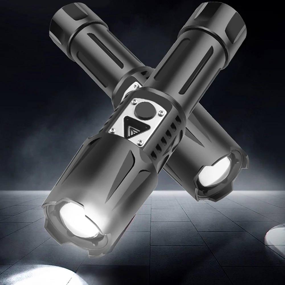 

New XHP160 Most Powerful LED Flashlight Torch Light Rechargeable Telescopic Zoom Flash Light Hunting USB LED Lantern