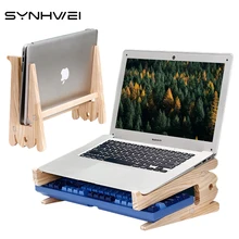 Soporte Universal de madera para ordenador portátil, accesorio desmontable de 10-17 pulgadas para Macbook Air Pro 13 15