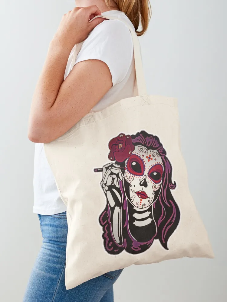 Calavera catrina Tote Bag сумка-тоут на заказ холщовая сумка эко-пакет Холщовая