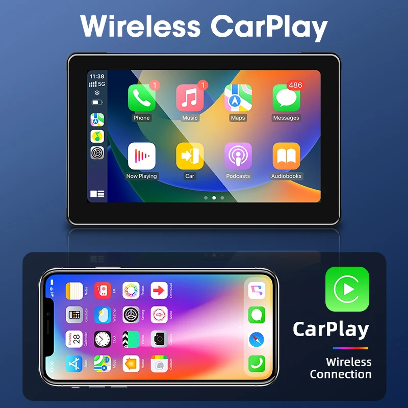 7-дюймовый портативный игровой экран для мотоцикла и автомобиля