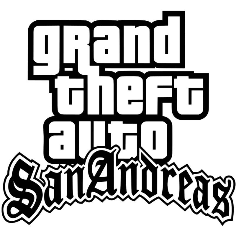 

GTA grand theft auto SAN ANDREAS logo vinyl car stickers for car stickerBumper Window Phone Trunk Motorcycle Helmet automobile
