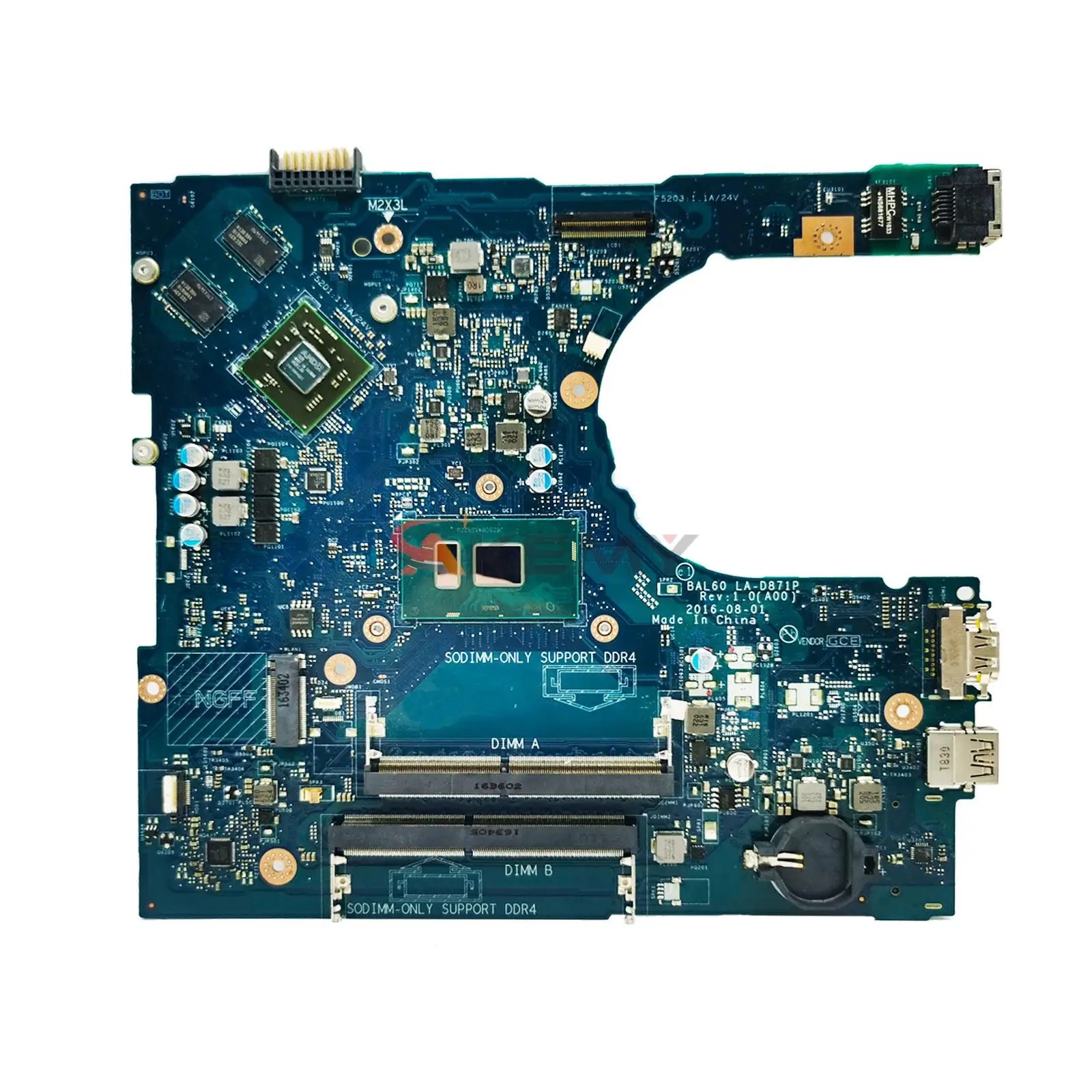 Работая для dell inspiron 5566 5468 материнская плата BAL60 LA-D871P i3-6006u тестирование - купить по