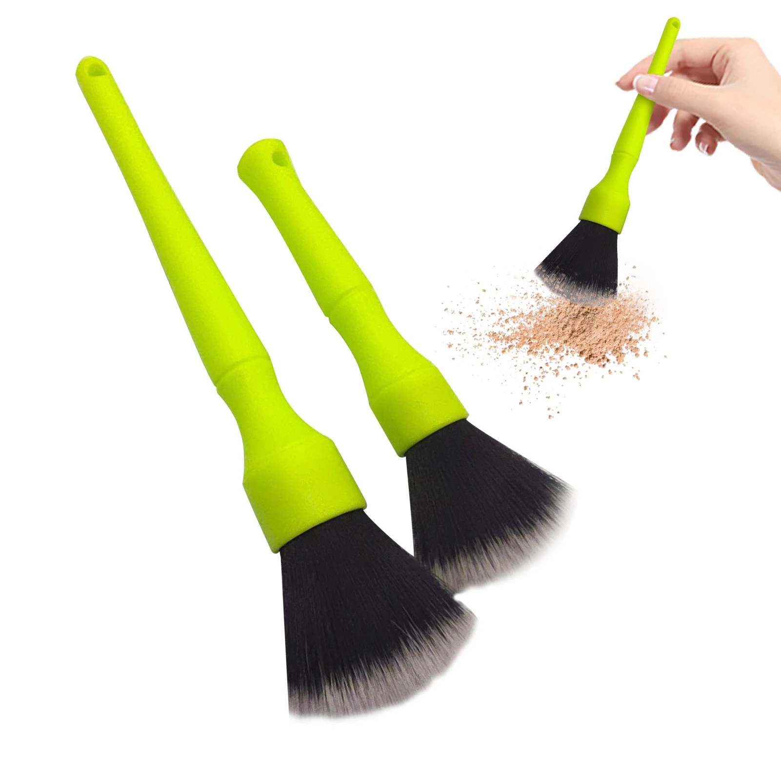 

Detailing Brush Smooth Detailing Crevice Brush For Car Care Two Densely Ultra-soft Synthetic Bristles Accessories For Cleaning