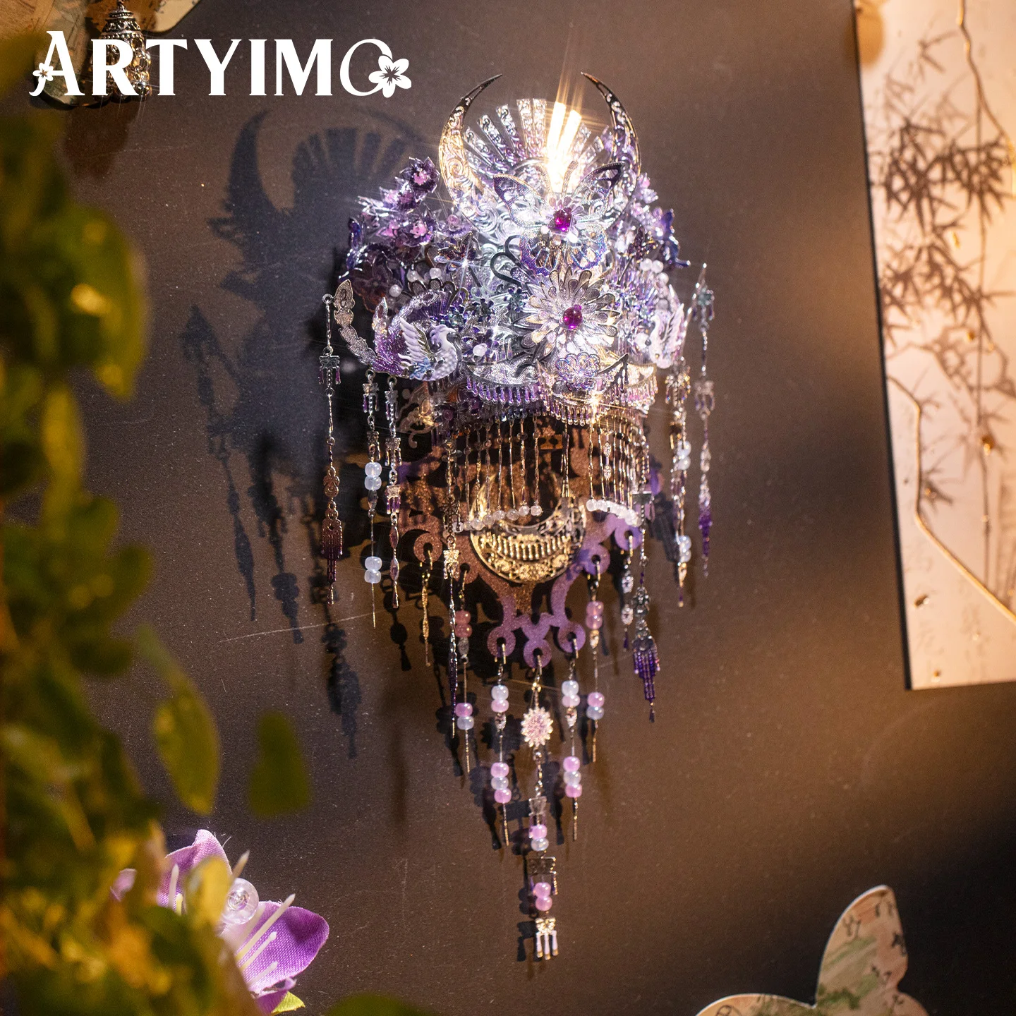 Фото ARTYIMO Miaodie Silver Crown Fridge Magnet 3D Metal Puzzle DIY Assembly Kit, головоломка, украшение для стола, на Рождество и Хэллоуин №1