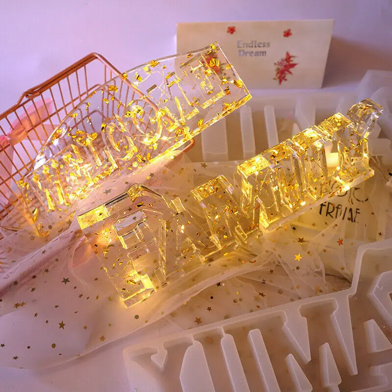 DIY знак световой короб силиконовая форма мебель орнамент эпоксидная смола