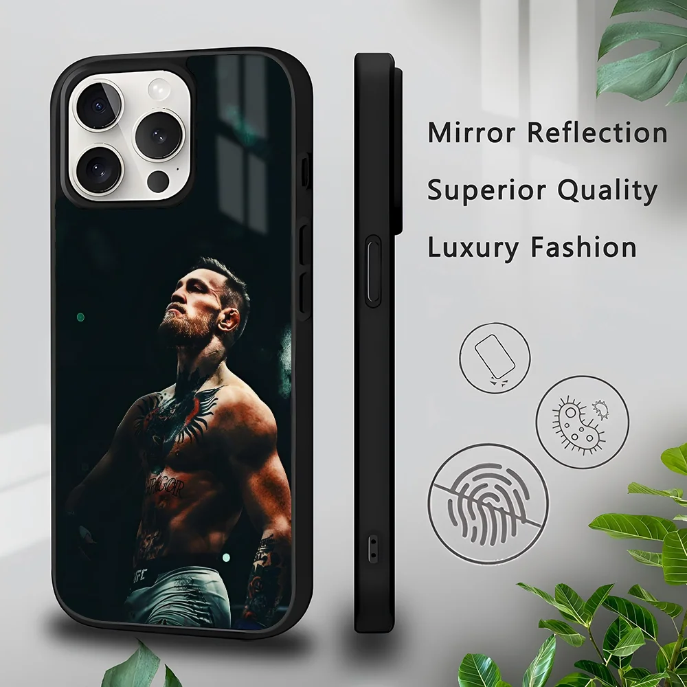 Восьмиугольный чехол для телефона с игрой U-UFC iPhone 16 15 14 13 Pro Max 11 Mini Alex Mirror Magsafe