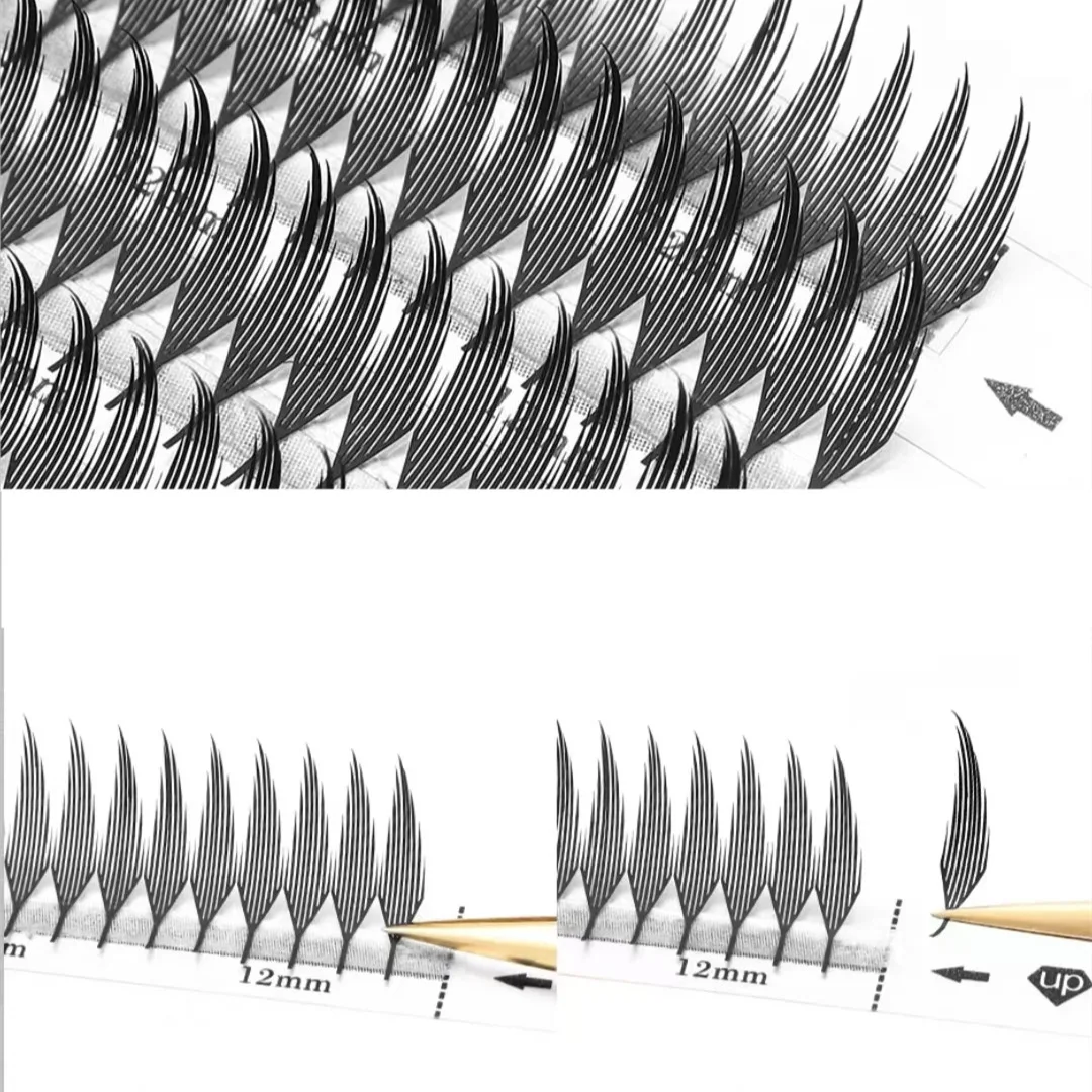 5 чехлов готовые веерные ресницы наращивание кашемировых перьев индивидуальная