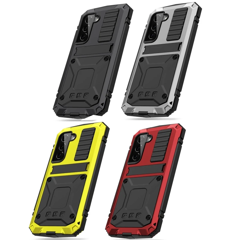 

Anti-Scratch Metal Phone for CASE for S22pro Cell Phone Multi-layer for CASE Slide Camera Protector with Phone Mount 45BA