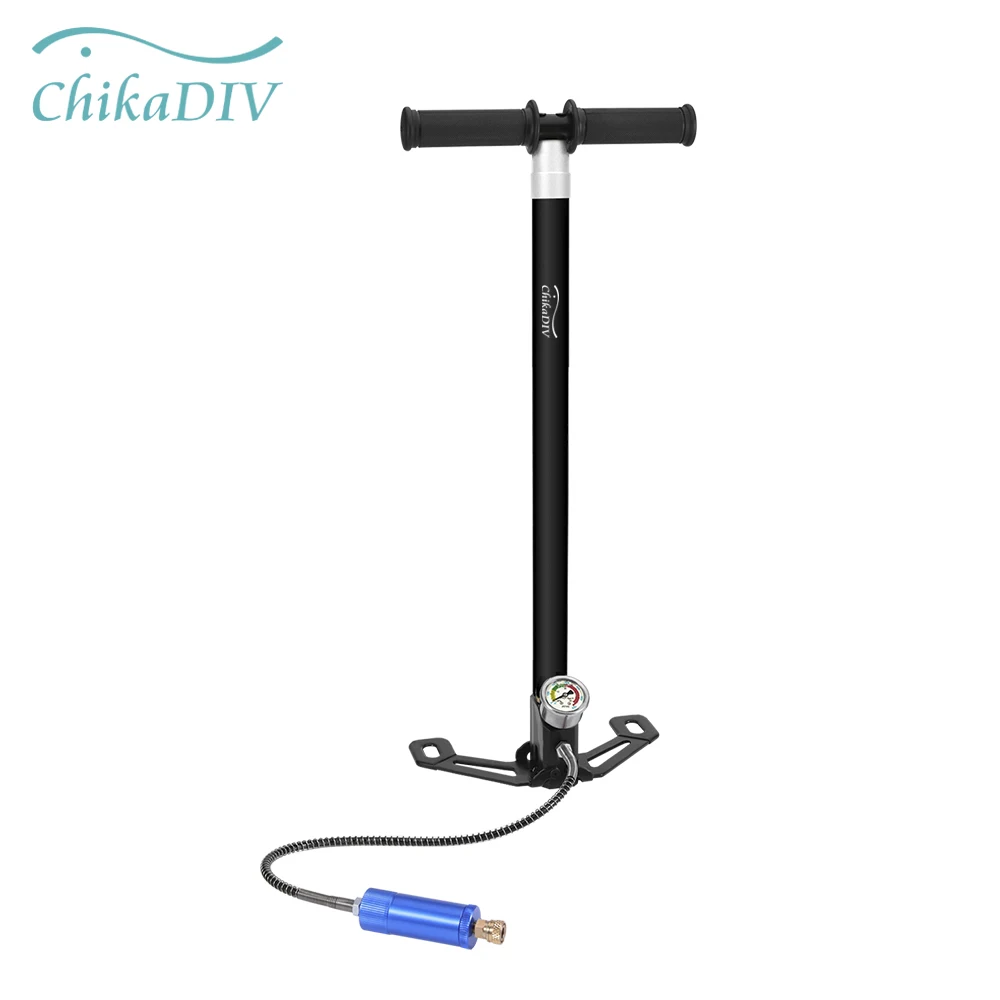 Chikadiv Stainless Steel Compressor Air Pump 4 Stage High Pressure Inflator 4500psi 300bar 30mpa Pcp Air Gun Hunting Paintball