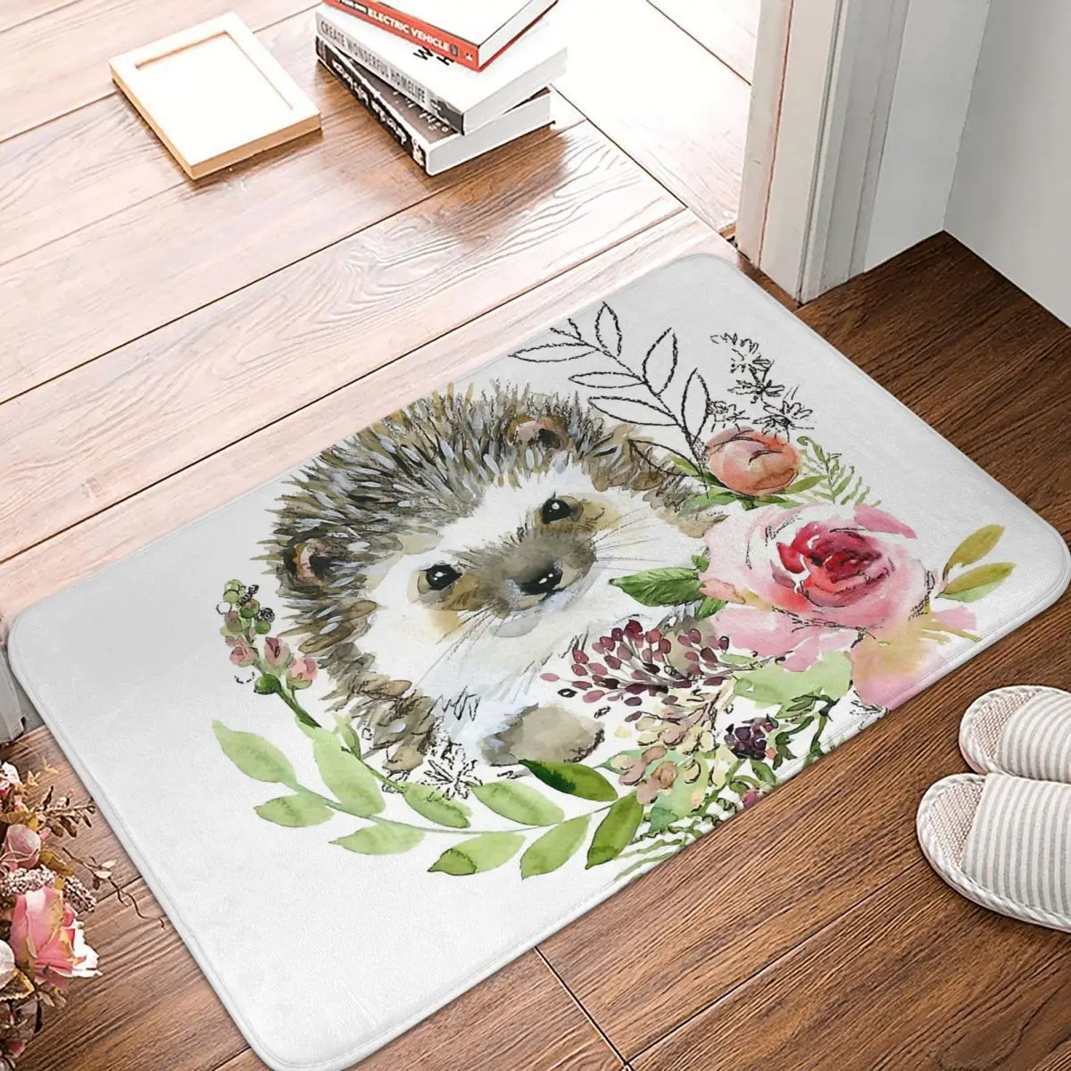 

Защитный Противоскользящий коврик Hedgehog Mammal Thorn товарный знак, коврик для ванной, милый напольный ковер, коврик для домашнего декора