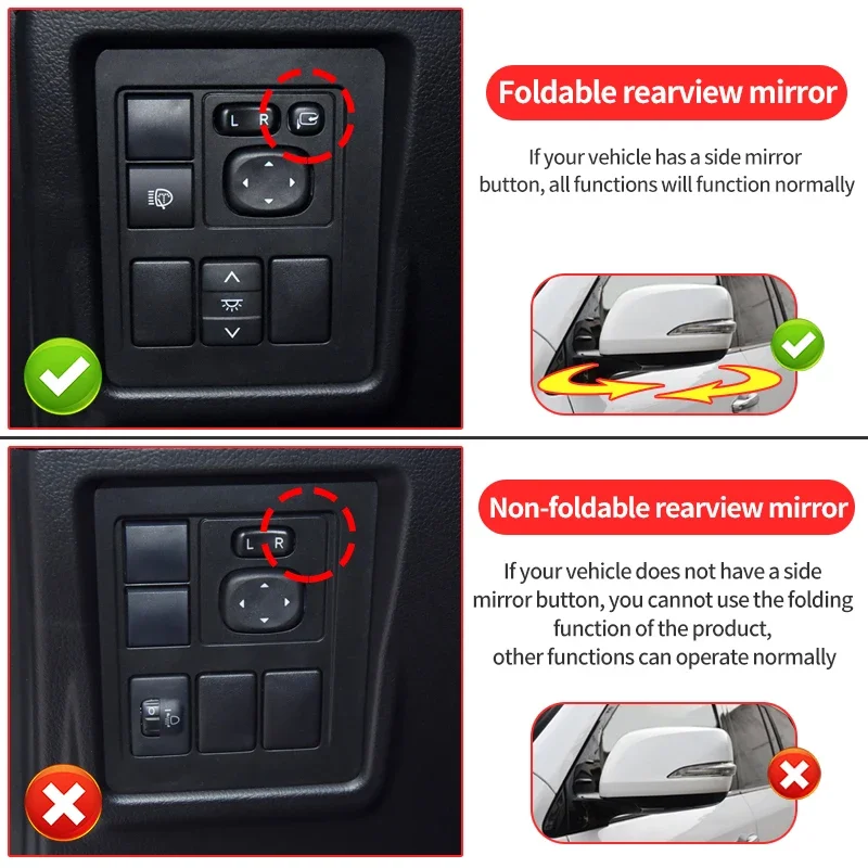 Фото Накладка на зеркало OUY для Toyota Land Cruiser 150 Prado LC150 J150 2010-2017, защитная накладка на зеркало заднего вида, внешний аксессуар. №3