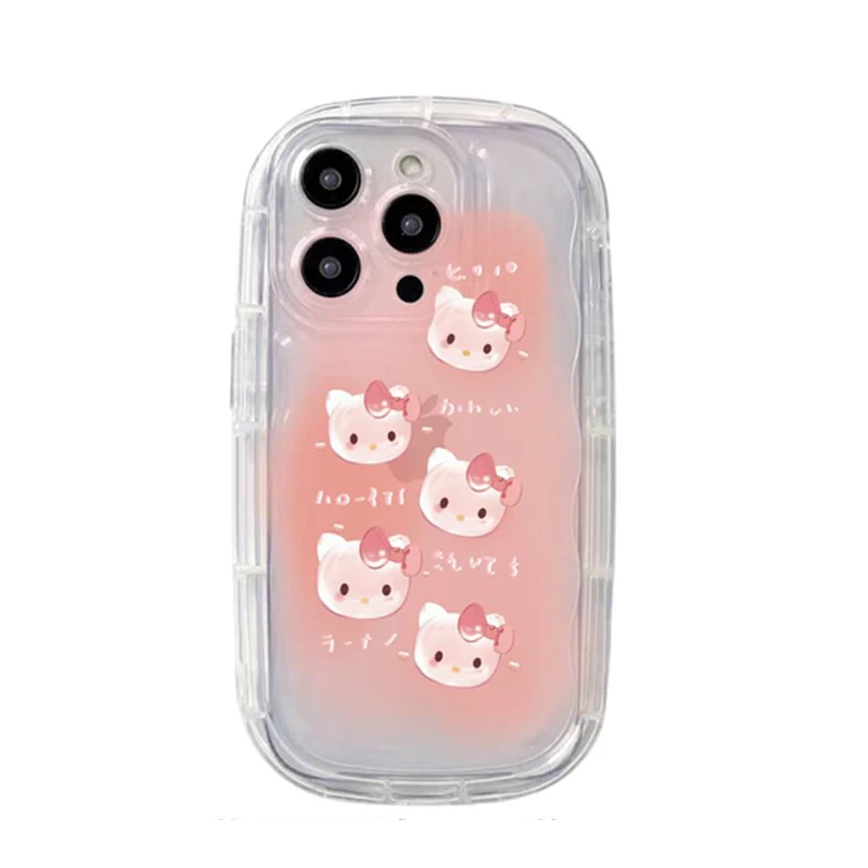 Sanrio Hello Kitty Shockproof Case For iPhone 14 13 11 12 Pro Max XS XR 6S 7 8 Plus SE2020 Soft Cartoon Cute Transparent Cover images - 6