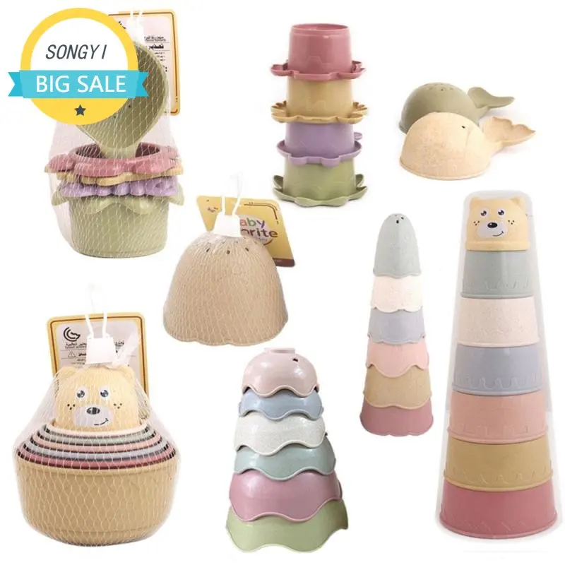 

Baby Bath Toy Baby Stacking Cup Toys Funny Early Educational Baby Toys Stacking Tower Montessori Toys Baby Bath Toys Kids Gift