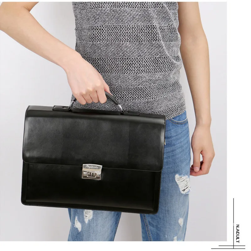 

Мужская сумка через плечо из искусственной кожи, Модный деловой портфель с замком для мужчин, Офисные Сумки для мужчин
