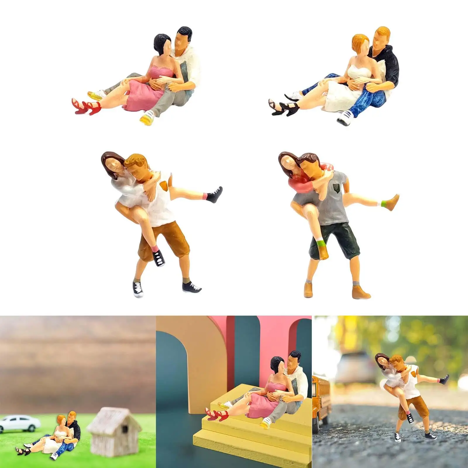 

Figurines Couple Figures for Micro Landscape Sand Table Photography Props Adults
