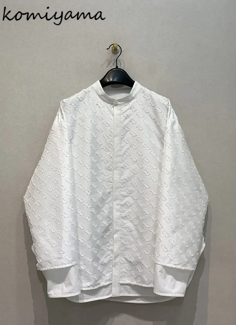 Японские жаккардовые Blusas Mujer свободные удобные рубашки блузки простые модные