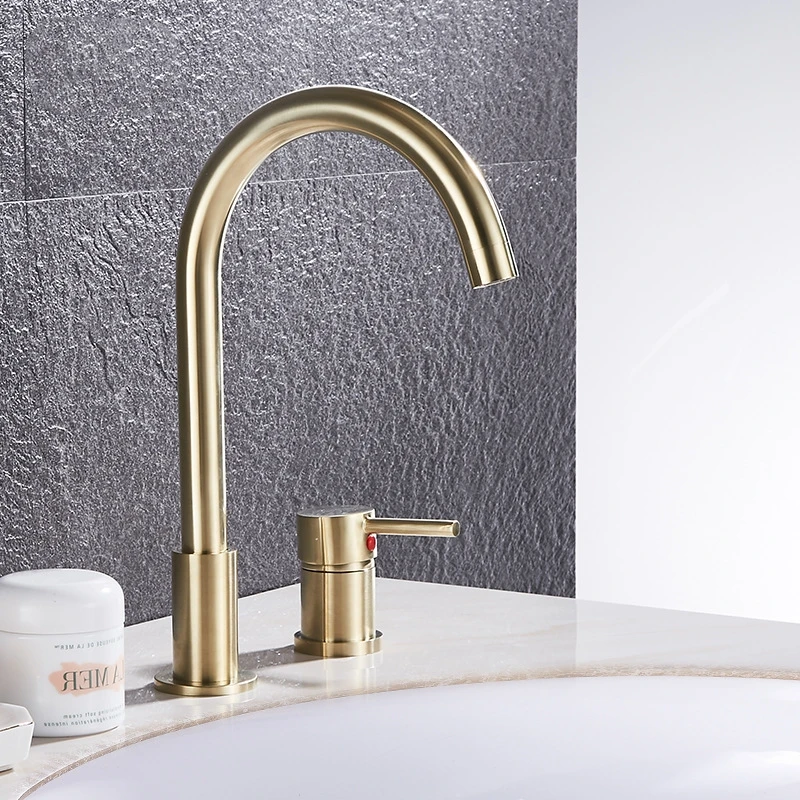 Смеситель для раковины латунный с двумя отверстиями 1 шт. |