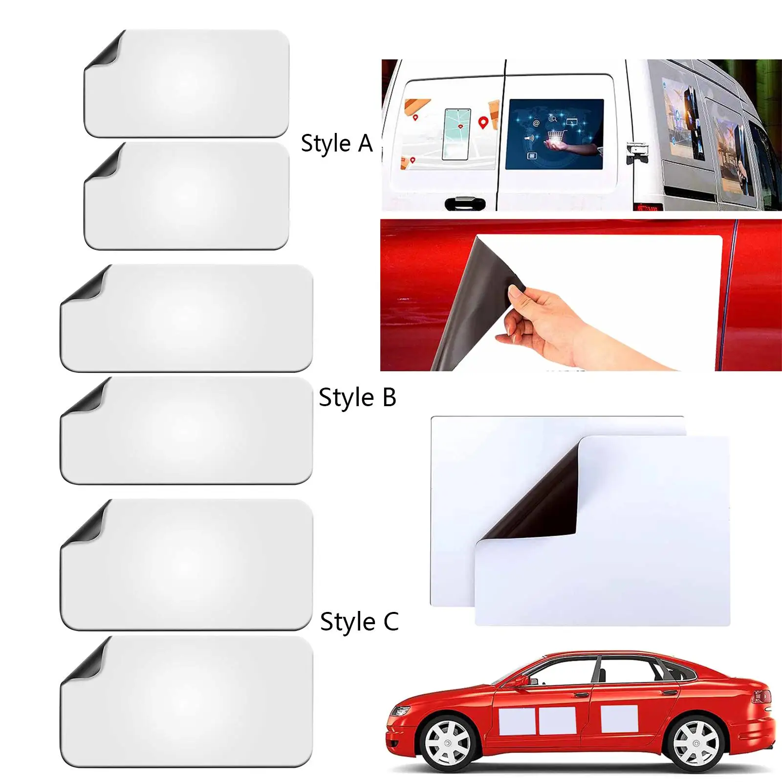 2 шт. пустые магниты толщина 30 мил гибкий пустой автомобильный магнит набор